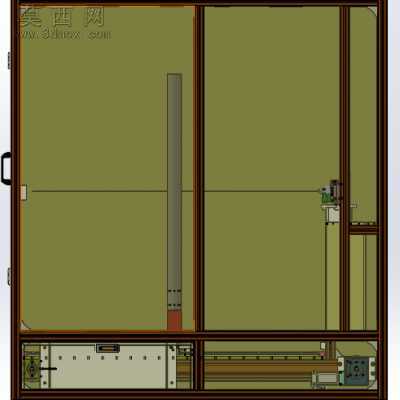 倒车雷达四轴检测设备 3D模型