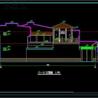北方四合院建筑设计施工图纸带效果图 CAD图纸