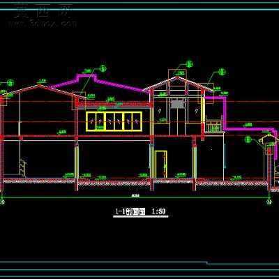 北方四合院建筑设计施工图纸带效果图 CAD图纸