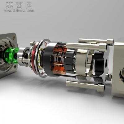 叶片泵详细三维图纸proe设计 3D模型
