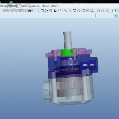 叶片泵详细三维图纸proe设计 3D模型