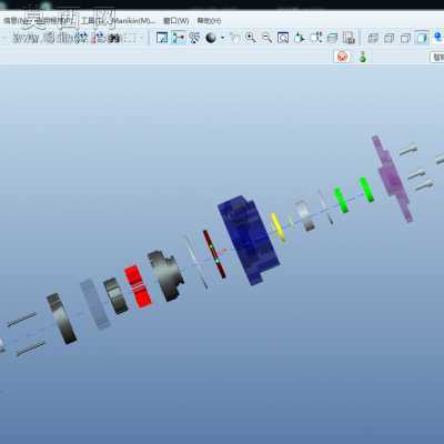 叶片泵详细三维图纸proe设计 3D模型