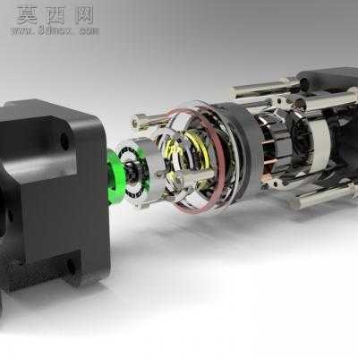 叶片泵详细三维图纸proe设计 3D模型