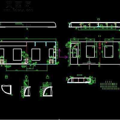 龙门刨铣床大件二维图 CAD图纸