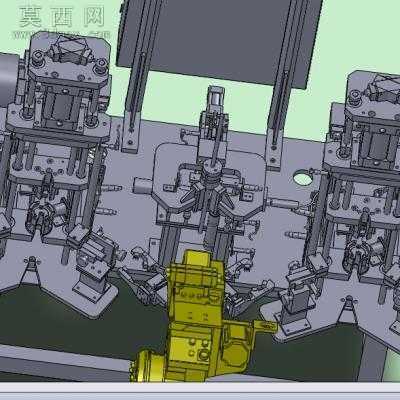 电机转子部分检查焊接装配机 3D模型