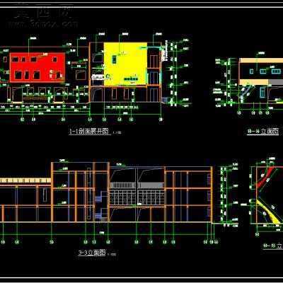 幼儿园建筑平面图-3层2000平 CAD图纸