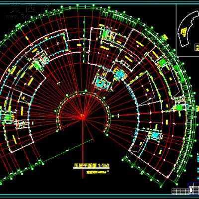某大学图书馆工程五层局部四层建筑施工图-18800平17张CAD图 CAD图纸