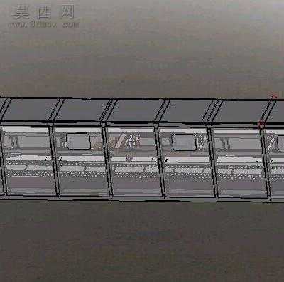 全封闭式称重给煤机称重式皮带机 3D模型
