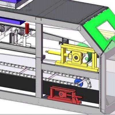 全封闭式称重给煤机称重式皮带机 3D模型