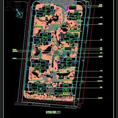 某公寓小区全套景观施工图-约10000平33张CAD图 CAD图纸