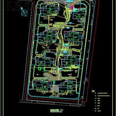 某公寓小区全套景观施工图-约10000平33张CAD图 CAD图纸