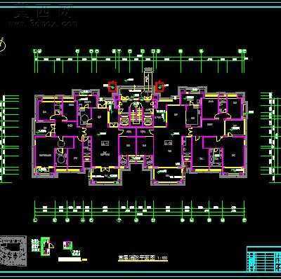某9层住宅楼给排水及消防施工图-B1-F9层约7500平 CAD图纸