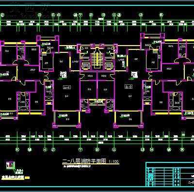 某9层住宅楼给排水及消防施工图-B1-F9层约7500平 CAD图纸
