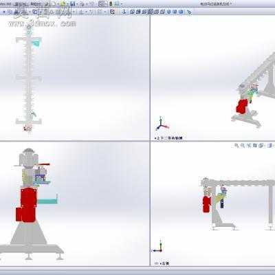 电动马达组装机总成含回转式悬挂输送机 3D模型