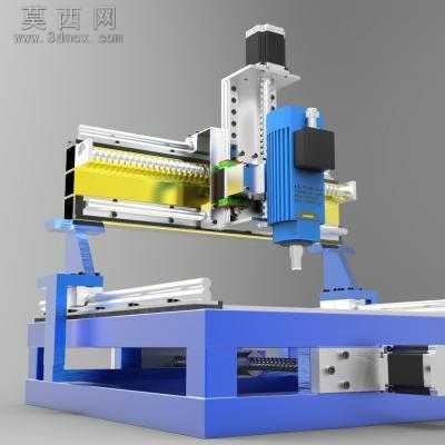 数控PCB雕刻机 3D模型