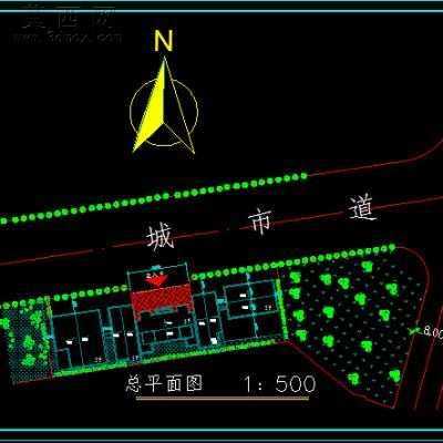 某大城市图书馆五层框架结构建筑设计-7500平米 CAD图纸