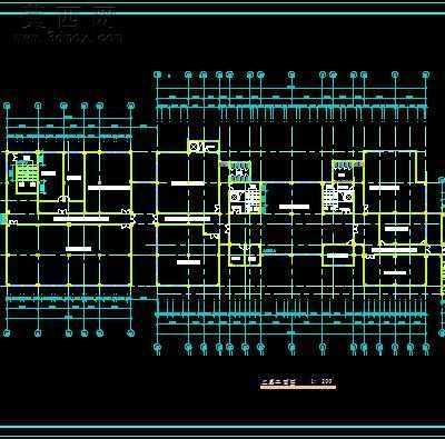 某大城市图书馆五层框架结构建筑设计-7500平米 CAD图纸