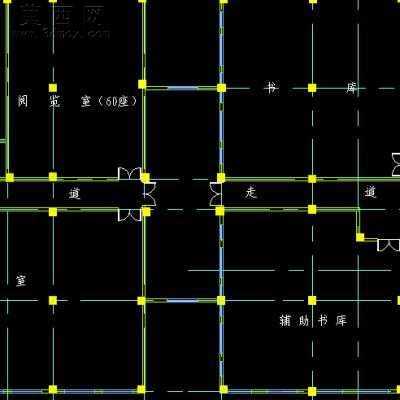 某大城市图书馆五层框架结构建筑设计-7500平米 CAD图纸