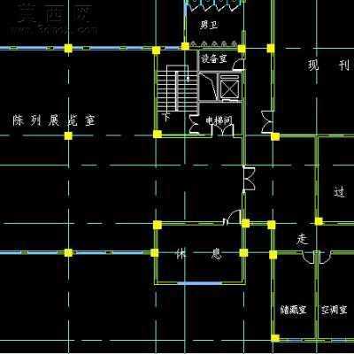 某大城市图书馆五层框架结构建筑设计-7500平米 CAD图纸