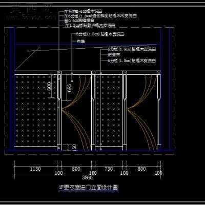美容店装饰施工图-两层320平57张 CAD图纸