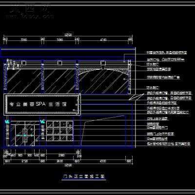 美容店装饰施工图-两层320平57张 CAD图纸