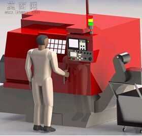 转塔数控车床 3D模型,