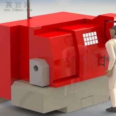 转塔数控车床 3D模型,