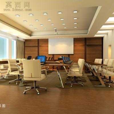 某县劳动保障就业服务楼装饰施工图带效果图-8层6500平28张 3D模型