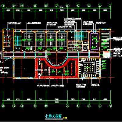 某县劳动保障就业服务楼装饰施工图带效果图-8层6500平28张 3D模型