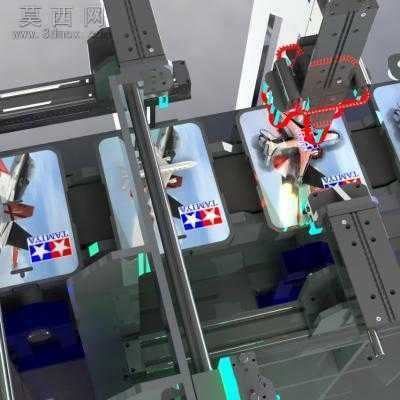 玩具飞机的自动包装机 3D模型