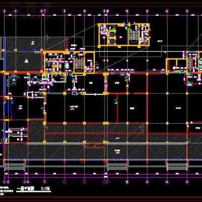 某旅馆建筑施工图-13456平20张CAD图 CAD图纸