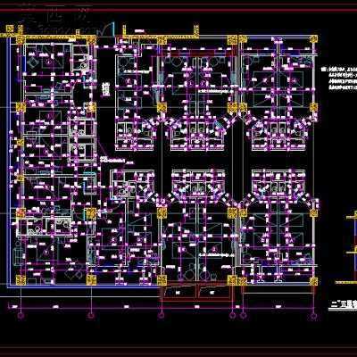 某旅馆建筑施工图-13456平20张CAD图 CAD图纸