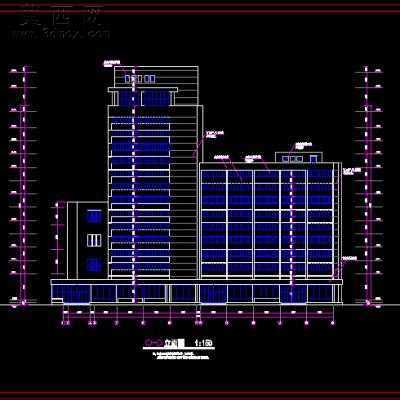 某旅馆建筑施工图-13456平20张CAD图 CAD图纸