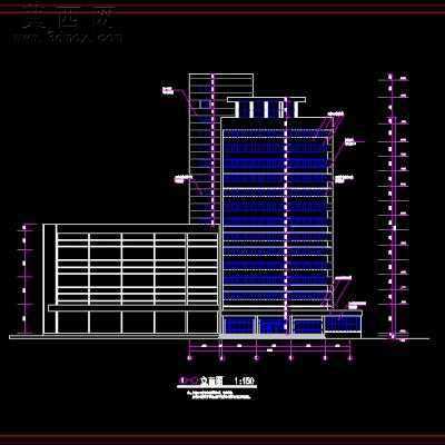 某旅馆建筑施工图-13456平20张CAD图 CAD图纸