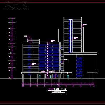 某旅馆建筑施工图-13456平20张CAD图 CAD图纸