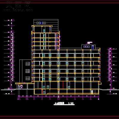 某旅馆建筑施工图-13456平20张CAD图 CAD图纸