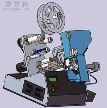 小电容自动剪脚与贴黄胶机 3D模型