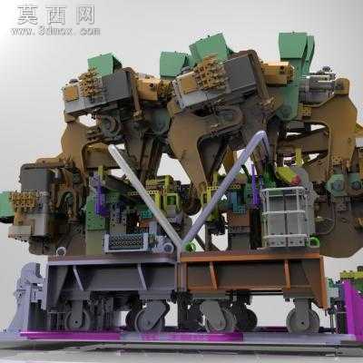 非常复杂的焊装夹具设计356M 3D模型