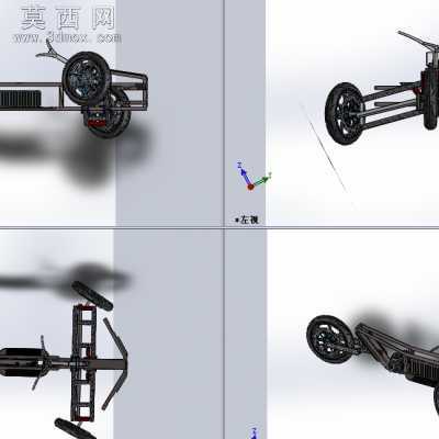 精品三轮摩托车 3D模型