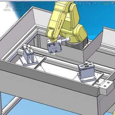 机器人打磨图纸 3D模型