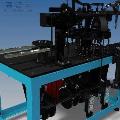 机械装配机全凸轮连杆组合机构 3D模型