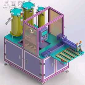 蓄电池封盖自动点胶机 3D模型
