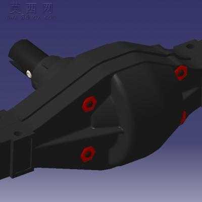 后差速器及桥壳壳总成 3D模型