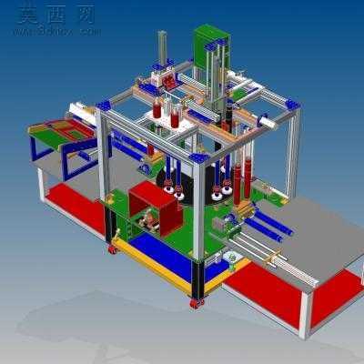 自动进出料焊接机 3D模型