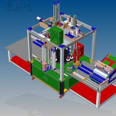 自动进出料焊接机 3D模型