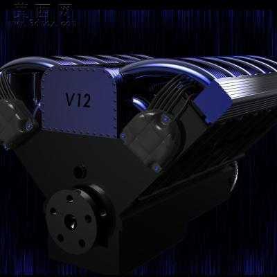 PowerEngineering V12汽车发动机 3D模型
