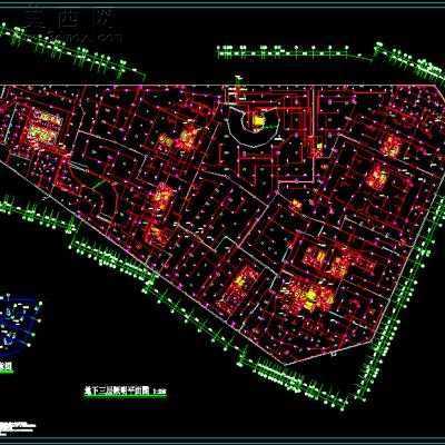 某超高层商住楼地下室及裙房电气系统施工图-202500平88张 CAD图纸