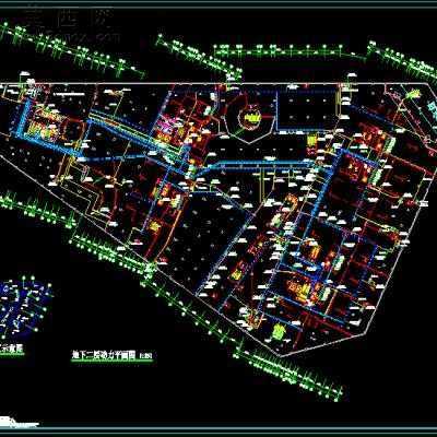 某超高层商住楼地下室及裙房电气系统施工图-202500平88张 CAD图纸