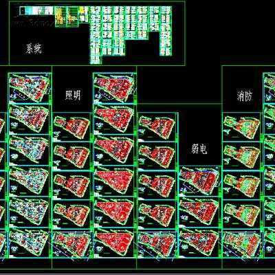 某超高层商住楼地下室及裙房电气系统施工图-202500平88张 CAD图纸