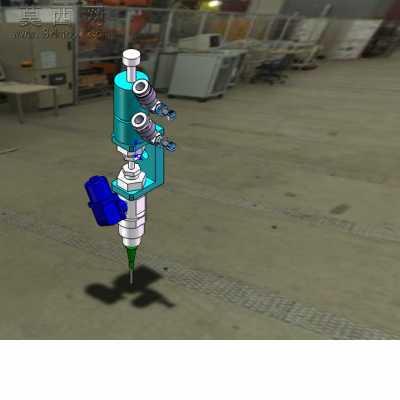 顶针式胶枪 3D模型